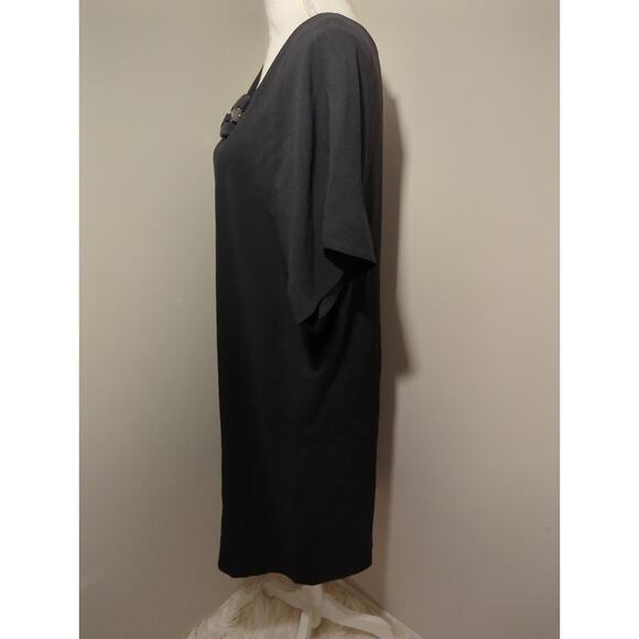 Piazza Sempione plain black minimalist classic dress - Picture 8 of 10